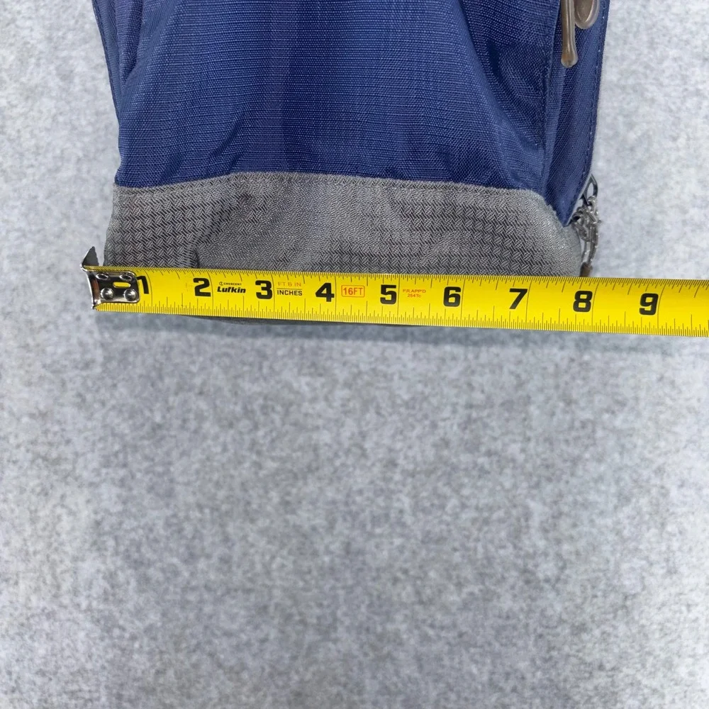 LL Bean Navy Blue Gray Ripstop Nylon Crossbody Shoulder Bag Utility Travel Tote
